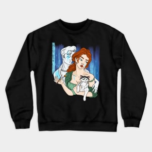 Art Inspiration Muse with Cat Crewneck Sweatshirt